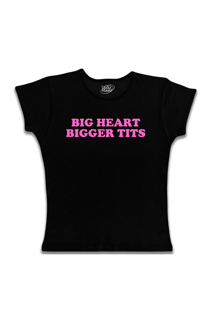 Big Heart Bigger Tits - Pink Text