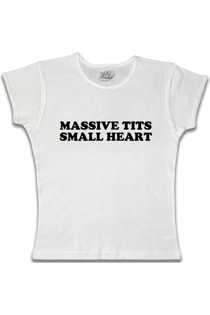 Massive Tits Small Heart - Black Text